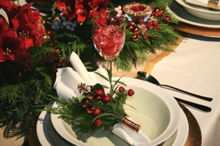 Christmas table decorations